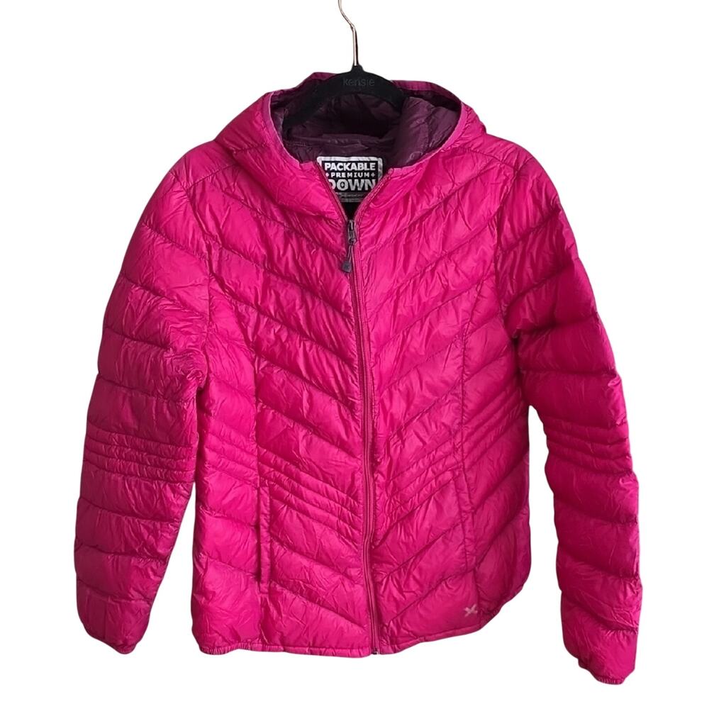 Xersion Magenta Packable Down Puffer Jacket Womens Size Large